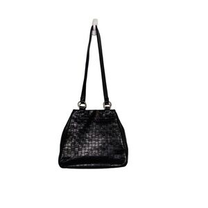 LAUREN ALEXANDRA  Vintage Black Leather Shoulder bag